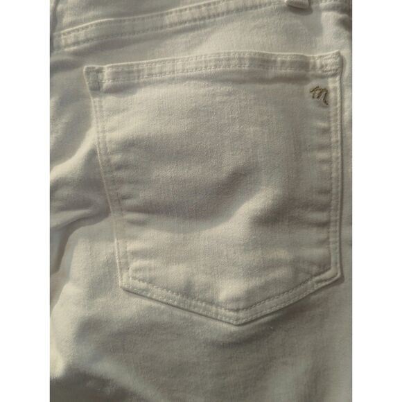 Madewell Cali Demi-Boot White Raw-Hem Edition Jeans  Sz 25 - Picture 4 of 11